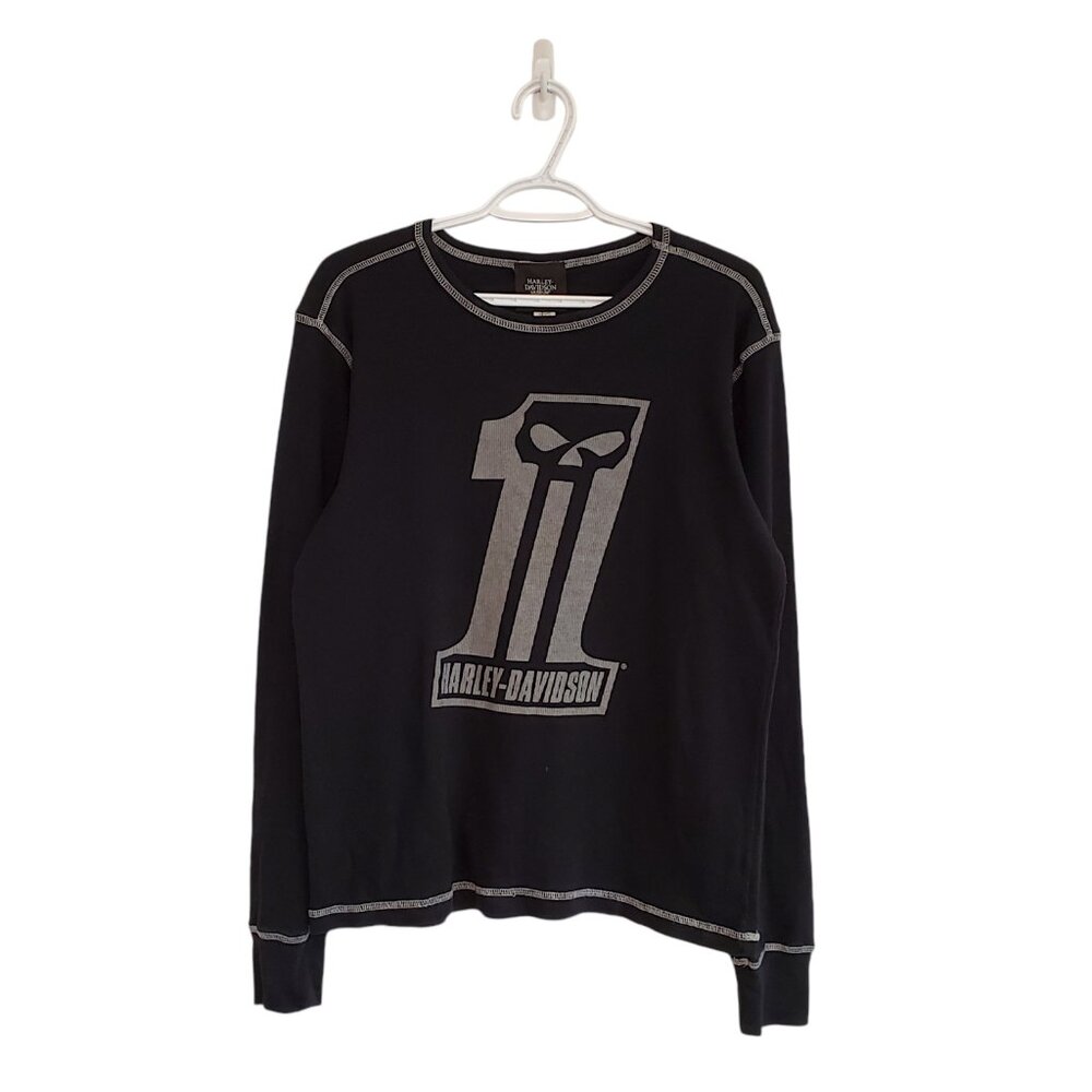 Harley-Davidson Black Long Sleeve Tee with Gray Logo